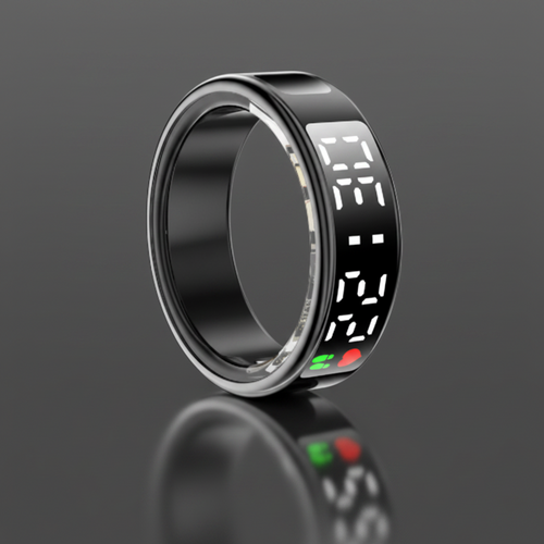 Smart ring from My Store, sleek silver design for unlocking your potential with wearable technology.