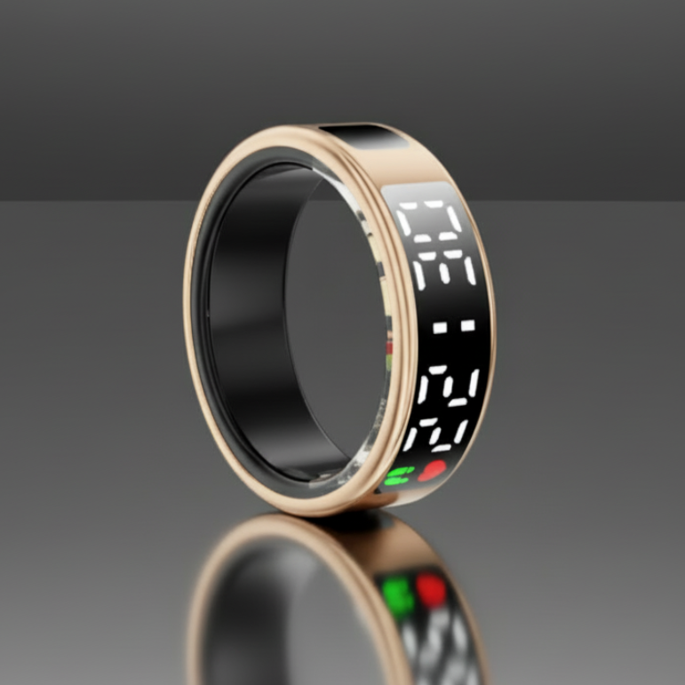 Smart ring by My Store in silver finish, designed to unlock your potential with sleek, modern style and advanced technology.