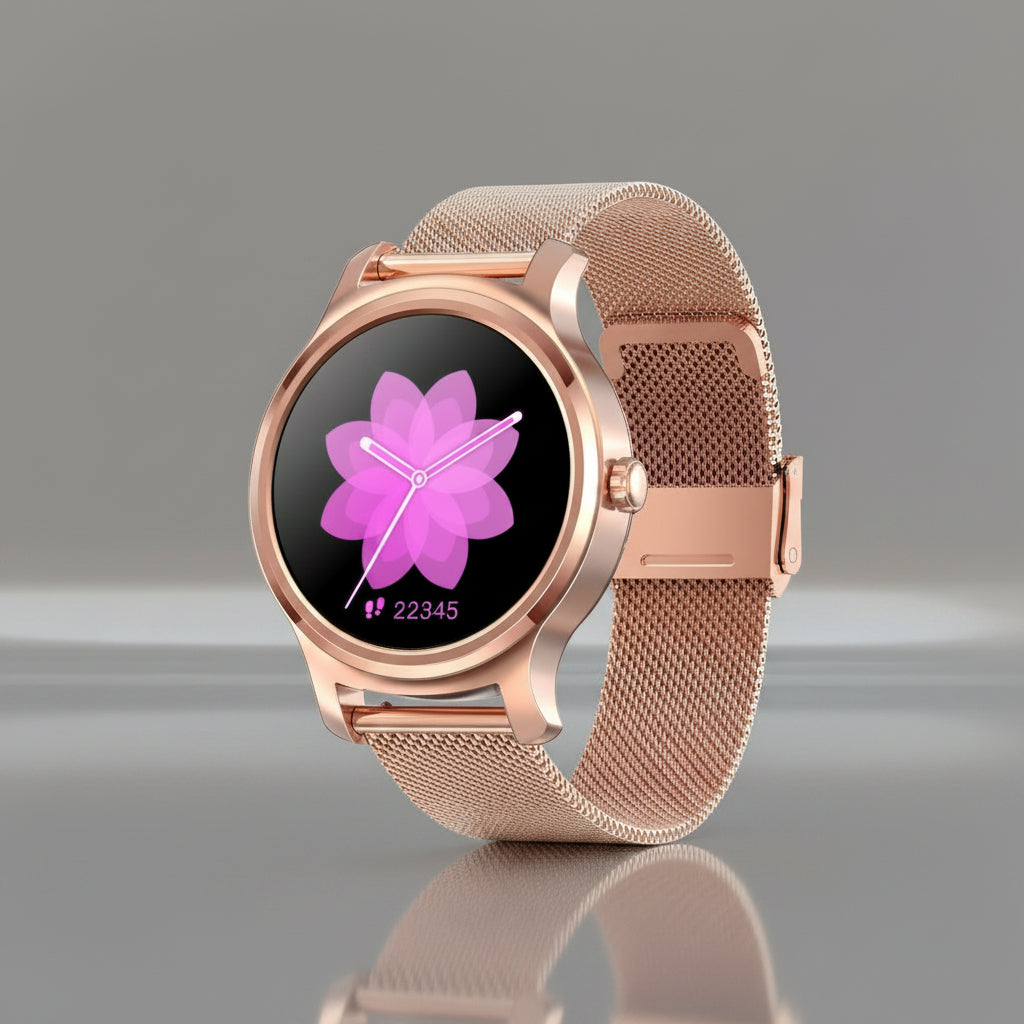 My Store smart watch with fitness tracking features, black band, digital display, and health monitoring sensors.